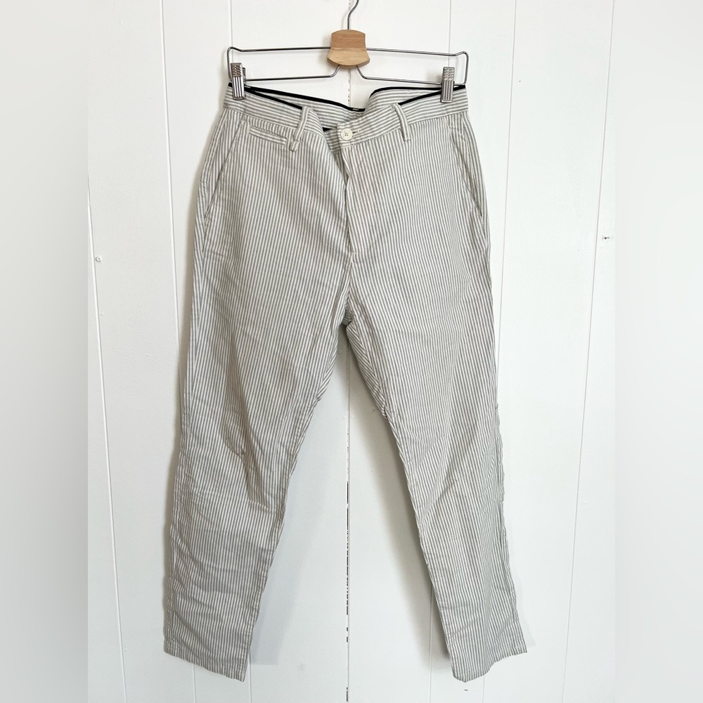 Zara men’s striped pants summer 100% cotton vacation beach
